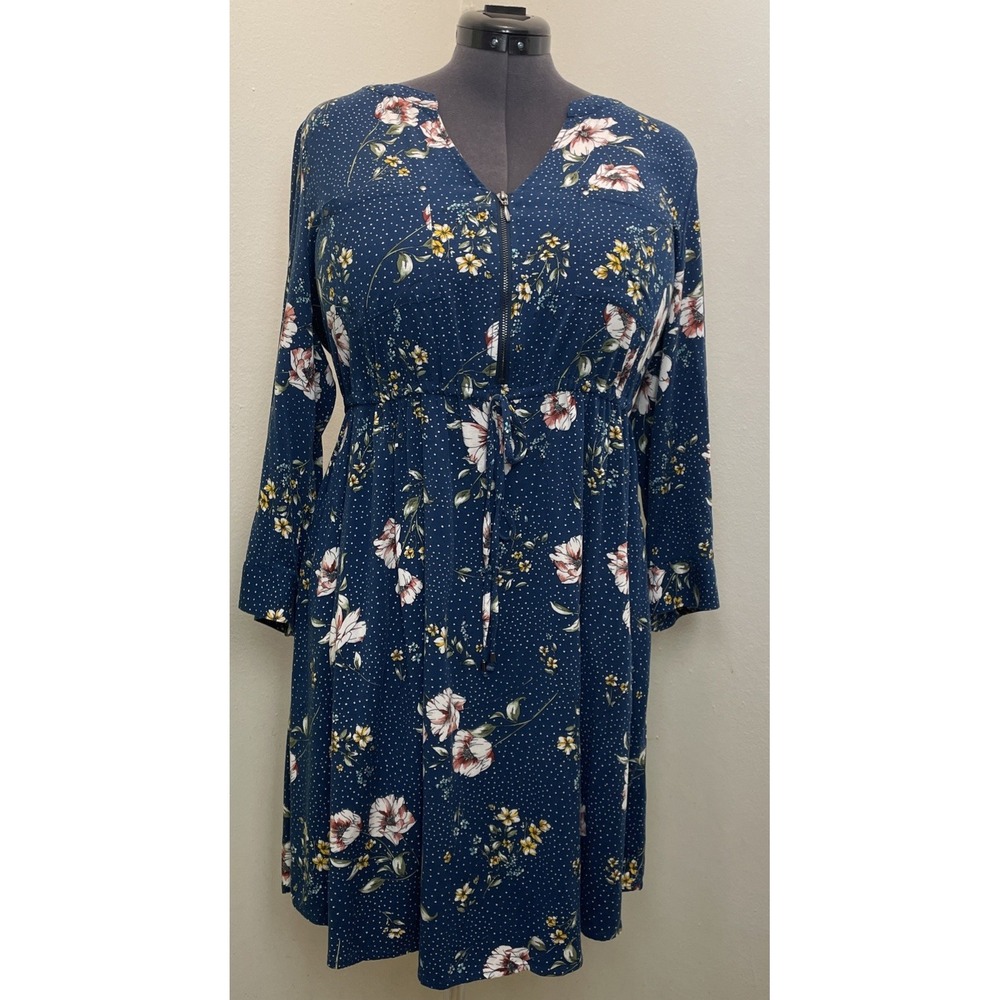Torrid Size 1X Poetcore Soft Academia Whimsigoth Floral Girlcore Dopamine Dress